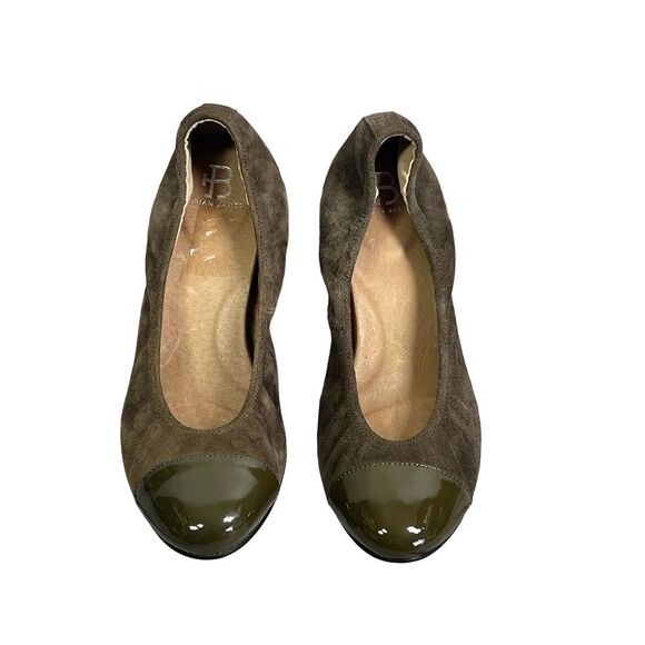 Shoes - Brian James‎ cap toe suede wedge pump shoes tan brown womens sz 38/7.5